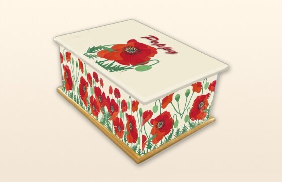 Poppy Ashes Casket